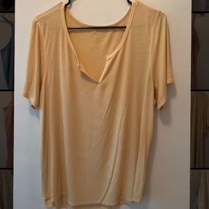 Soft and Sexy Ribbed Yellow Tee